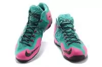 2019U lebron 11 ps elite discount hommes nike modeles enumeres vert pink